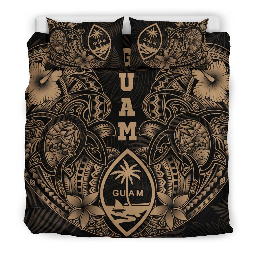 Polynesian Bedding Set - Guam Duvet Cover Sets - Beige Turtle Homeland - Polynesian Pride