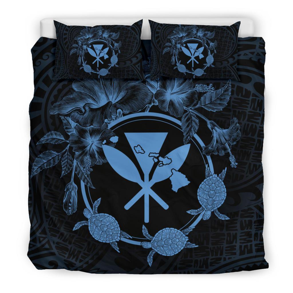 Hawaii Kanaka Turtle Hibiscus Polynesian Bedding Set - Anthea Style Pastel - Polynesian Pride