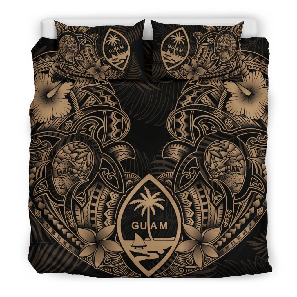 Polynesian Bedding Set - Guam Duvet Cover Sets - Beige Turtle Homeland Notext - Polynesian Pride
