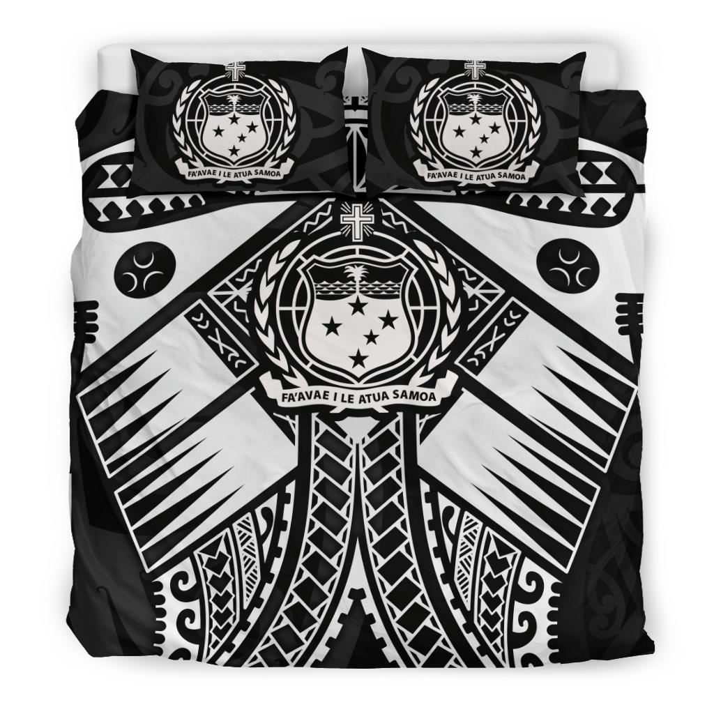 Samoa Polynesian Bedding Set - Samoa White Seal with Polynesian Tattoo - Polynesian Pride