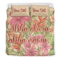 Personalized - Hawaii Tropical Hibiscus Plumeria Bedding Set - Polynesian Pride