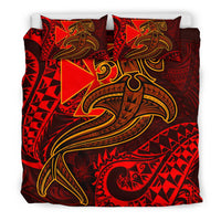 Polynesian Wallis and Futuna Bedding Set - Red Shark Polynesian Tattoo - Polynesian Pride