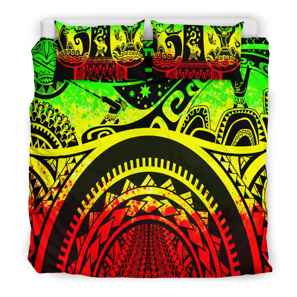 Polynesian Bedding set - Maui Tattoo (Reggae) - Polynesian Pride