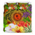 Chuuk Polynesian Bedding Set - Manta Ray Tropical Flowers (Reggae) - Polynesian Pride