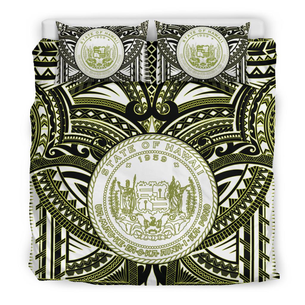 Hawaii Bedding Sets - Polynesian Tattoo & Hawaii Coat of Arm - Polynesian Pride
