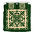 Hawaiian Bedding Set Royal Pattern - Emerald Green - Polynesian Pride