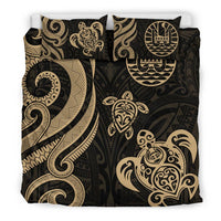 Tahiti Polynesian Bedding Set - Gold Tentacle Turtle - Polynesian Pride