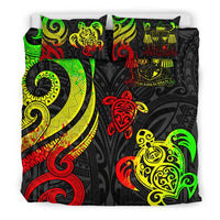 Fiji Polynesian Bedding Set - Reggae Tentacle Turtle Crest - Polynesian Pride