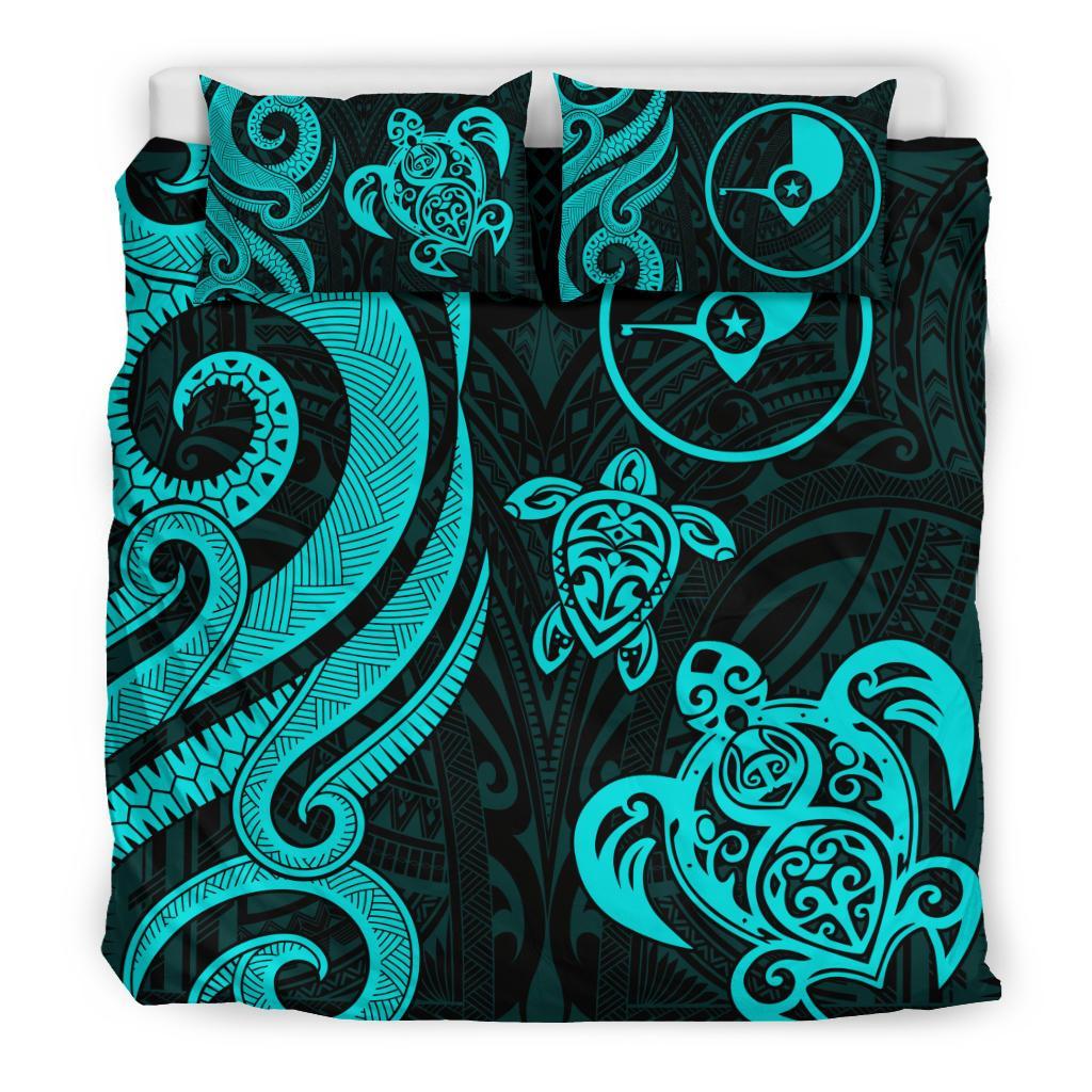 Yap Micronesian Bedding Set - Turquoise Tentacle Turtle - Polynesian Pride