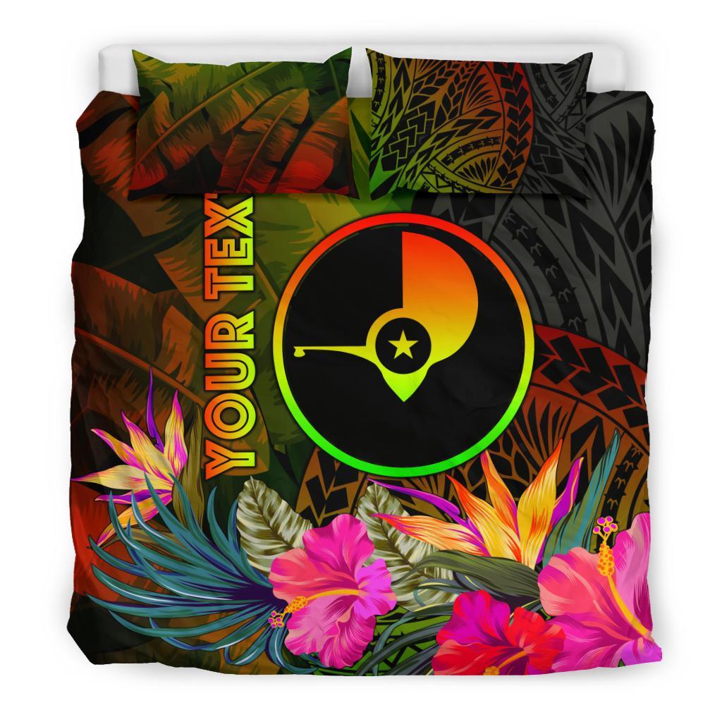 YAP Polynesian Personalised Bedding Set - Hibiscus and Banana Leaves - Polynesian Pride