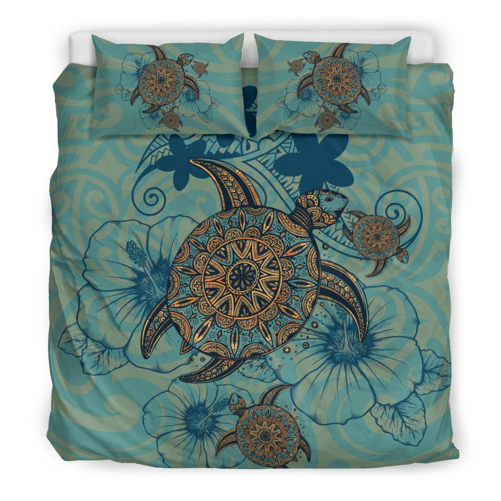 Hawaii Turtle Hibiscus Bedding Set - Pastel - LH Style - Polynesian Pride
