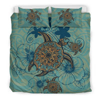 Hawaii Turtle Hibiscus Bedding Set - Pastel - LH Style - Polynesian Pride