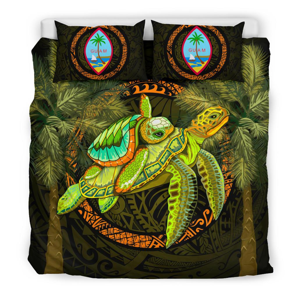 Guam Bedding Set - Polynesian Turtle Palm Tree - Polynesian Pride