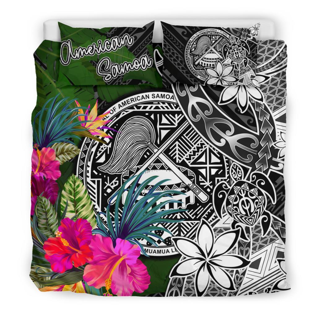 American Somoa Bedding Set - Turtle Plumeria Banana Leaf - Polynesian Pride