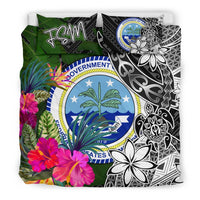 Federated States of Micronesia Bedding Set - Turtle Plumeria Banana Leaf - Polynesian Pride