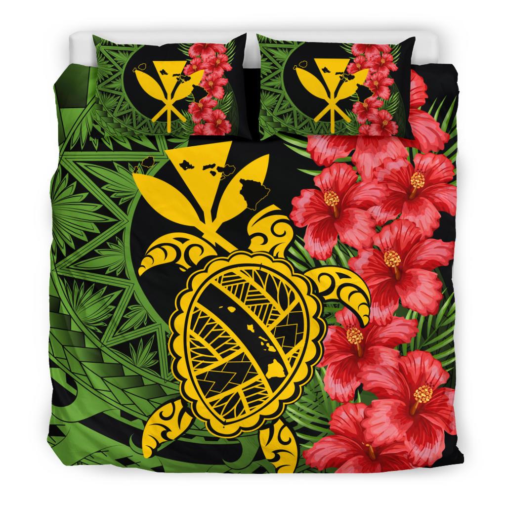 Hawaii Bedding Set - Hawaii Turtle Hibiscus Polynesian Bedding Set - Aphos Style - Polynesian Pride