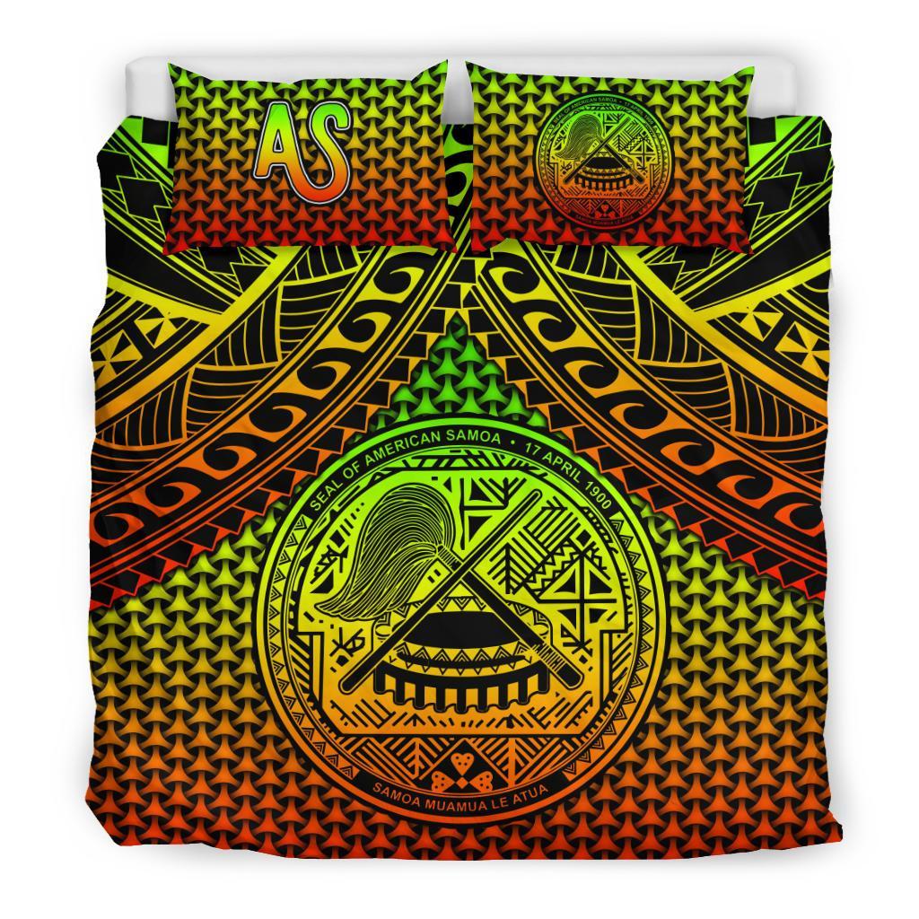 Polynesian American Samoa Bedding Set - Reggae Vintage Polynesian Patterns - Polynesian Pride