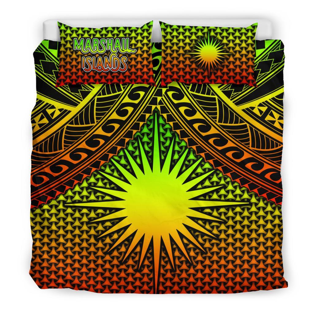 Polynesian Marshall Islands Bedding Set - Reggae Vintage Polynesian Patterns - Polynesian Pride