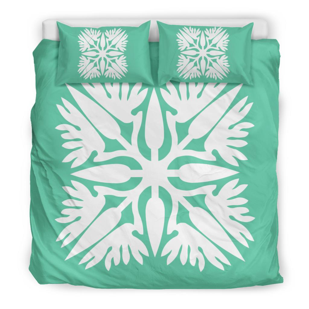 Hawaiian Bedding Set Royal Pattern - Seafoarm - A3 Style - Polynesian Pride