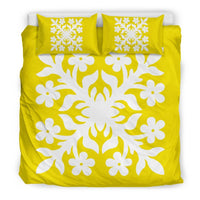 Hawaiian Bedding Set Royal Pattern - Yellow - C2 Style - Polynesian Pride