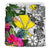 Hawaii Bedding Set White - Turtle Plumeria Banana Leaf - Polynesian Pride