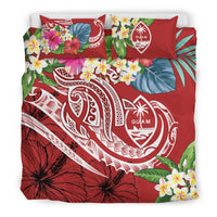 Guam Polynesian Bedding Set - Summer Plumeria (Black) - Polynesian Pride
