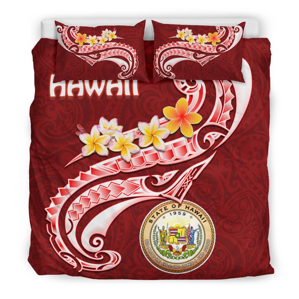 Hawaii Bedding Set - Hawaii Seal Polynesian Patterns Plumeria - Polynesian Pride