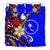 Chuuk Bedding Set - Tribal Flower With Special Turtles Blue Color - Polynesian Pride