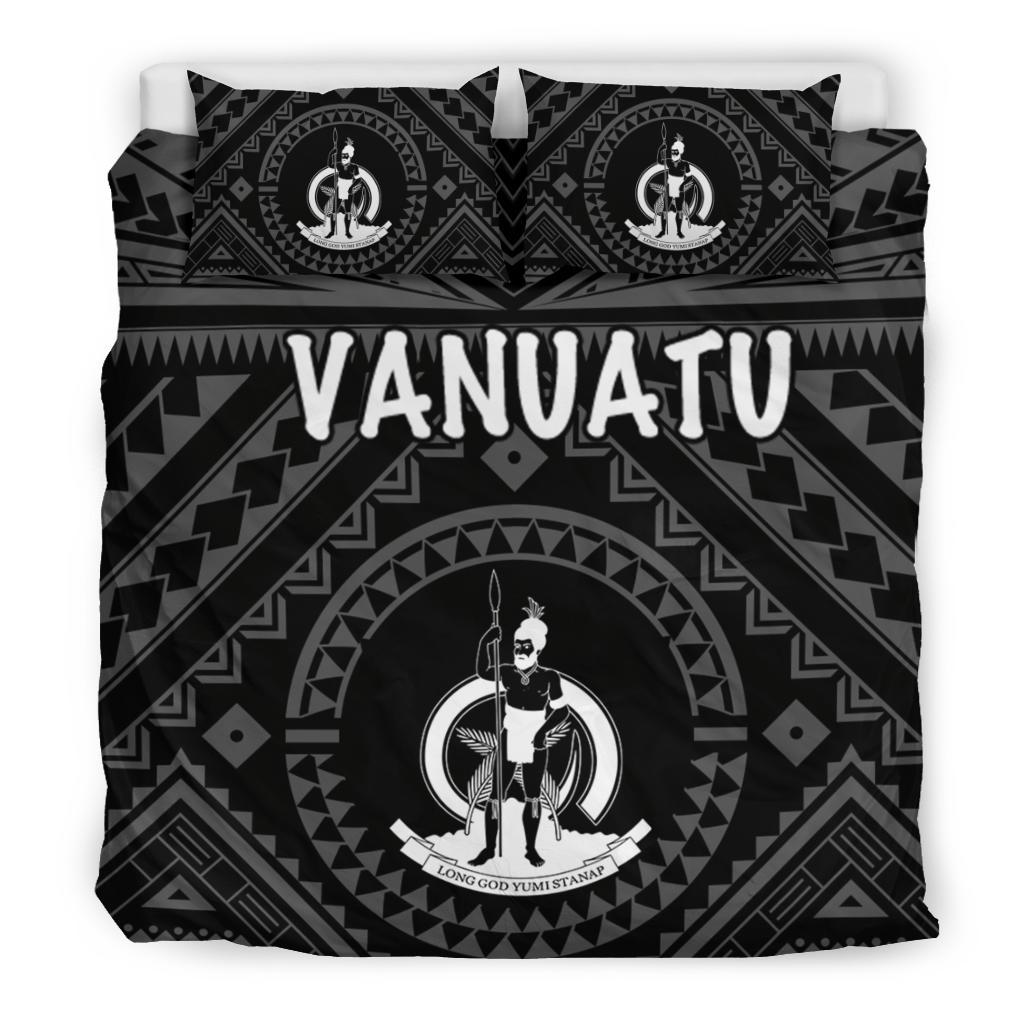 Vanuatu Bedding Set - Vanuatu Seal With Polynesian Tattoo Style - Polynesian Pride