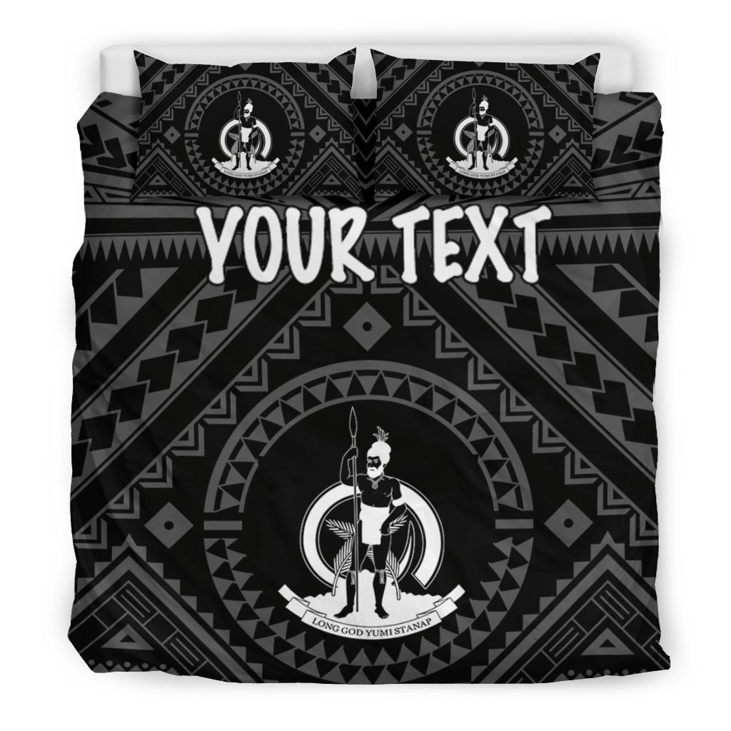 Vanuatu Personalised Bedding Set - Vanuatu Seal With Polynesian Tattoo Style - Polynesian Pride