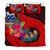 Samoa Bedding Set - Polynesian Hook And Hibiscus (Red) - Polynesian Pride