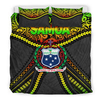 Samoa Bedding Set Polynesian Tattoo Seashore - Polynesian Pride