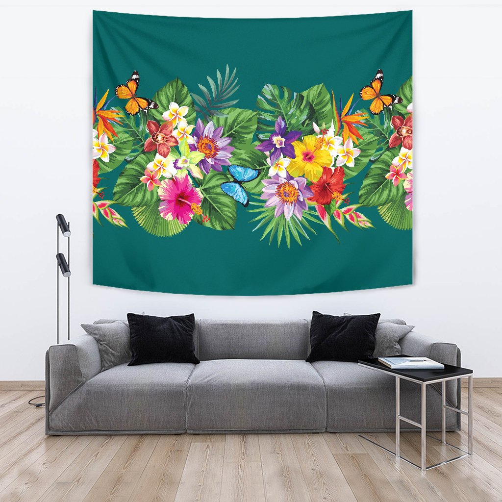 Garden Flower Tapestry - Polynesian Pride