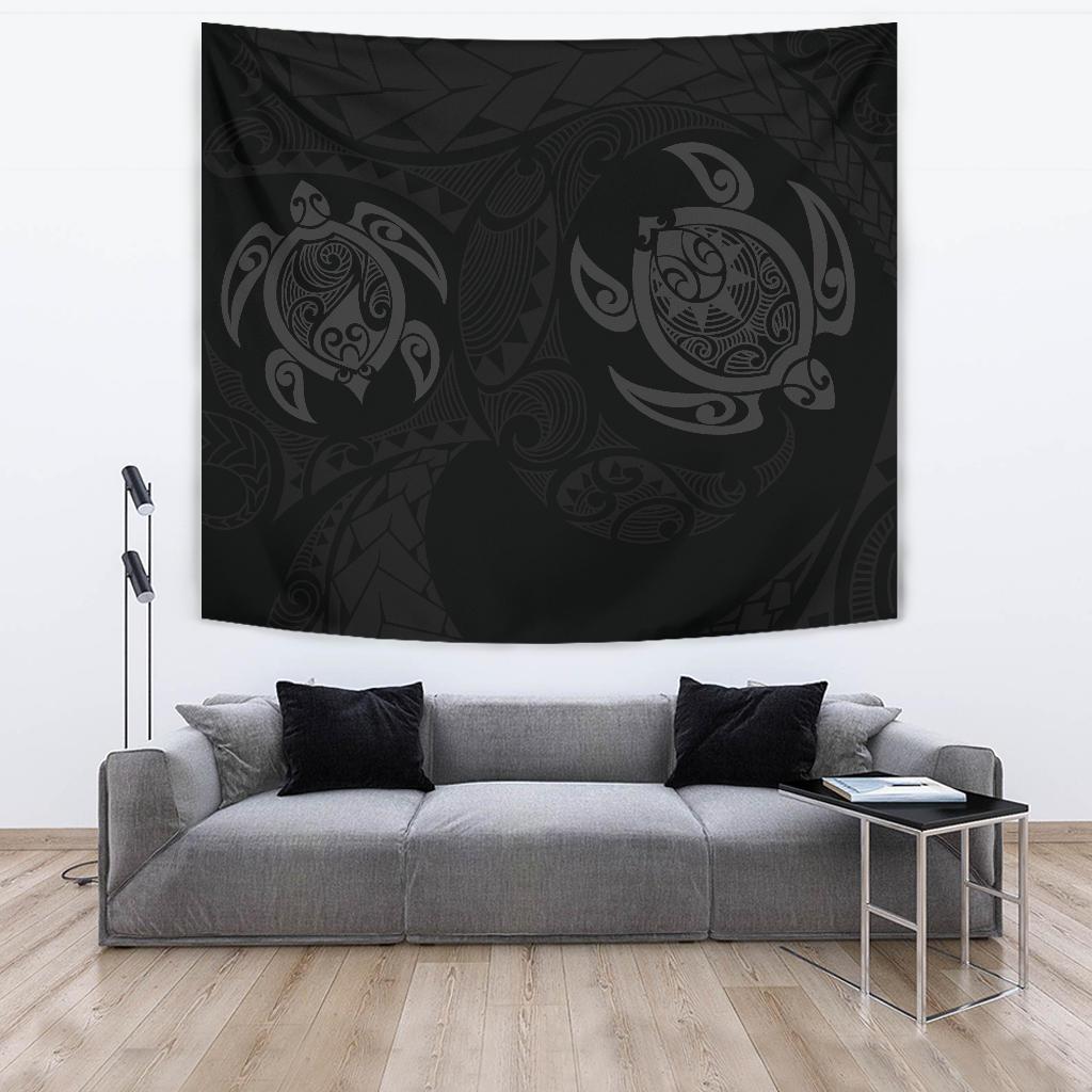 Hawaii Polynesian Turtle Tapestry Grey Wall Tapestry 150cm*150cm Grey - Polynesian Pride