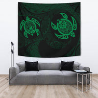 Hawaii Polynesian Turtle Tapestry Green Wall Tapestry Green - Polynesian Pride