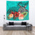 Turtle Polynesian Tapestry Hibiscus Polynesian Turquoise Wall Tapestry Large 104" x 88" Turquoise - Polynesian Pride