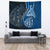 Fish Hook Polynesian Tapestry Manta Polynesian Wall Tapestry Large 104" x 88" Blue - Polynesian Pride