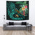 Tiki Polynesian Tapestry Turtle Hibiscus Wall Tapestry Large 104" x 88" Black - Polynesian Pride