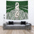 Maori Moko Tattoo Tapestry, Manaia Pounamu Wall Tapestry Large 104" x 88" Green - Polynesian Pride