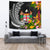 Fiji Tapestrys - Seal Spiral Polynesian Patterns Wall Tapestry - Fiji Large 104" x 88" Black - Polynesian Pride