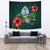 Guam Polynesian Tapestry - Green Turtle Hibiscus One Style Large 104" x 88" Green - Polynesian Pride