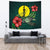 New Caledonia Polynesian Tapestry - Green Turtle Hibiscus One Style Large 104" x 88" Green - Polynesian Pride