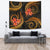 Palau Tapestry - Gold Plumeria TAPESTRY Large 104" x 88" GOLD - Polynesian Pride