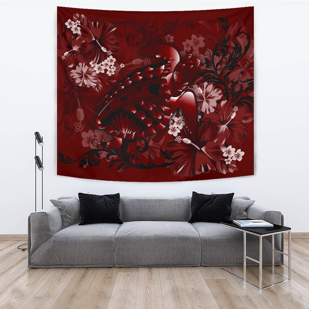 hawaiiTapestry - Hawaii Turtle Magenta Tapestry - Polynesian Pride