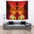 Samoa Tapestries - Tribal Tuna Fish Wall Tapestry Large 104" x 88" Orange - Polynesian Pride