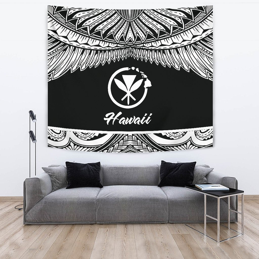 Hawaii Polynesian Tapestry - Hawaii Pride White Version - Polynesian Pride