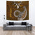 Chuuk Custom Personalised Tapestries - Polynesian Boar Tusk Wall Tapestry Brown - Polynesian Pride