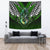 Manaia Mythology Tapestry Silver Fern Maori Tattoo Wall Tapestry Large 104" x 88" Green - Polynesian Pride