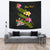 Fiji Polynesian Custom Personalised Tapestry - Plumeria Tribal One Style Black - Polynesian Pride