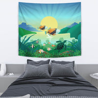 Hawaiian Fish Tapestry - Polynesian Pride